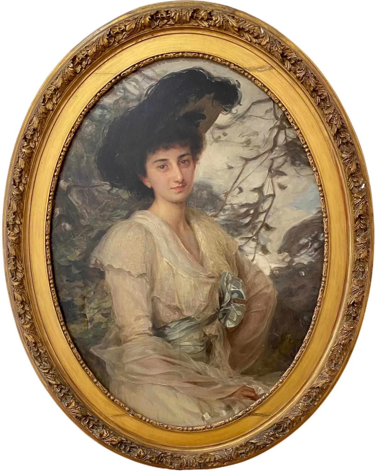 Paul Émile Chabas - Ritratto di donna con cappello
